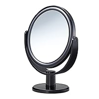 Aimedia Tabletop Mirror, Double Sided Stand Mirror, 10x Magnifier, Makeup Mirror, Cosmetic Mirror, Stand Mirror, Double-Sided Mirror, Stylish, Simple