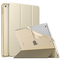 Case for iPad 10.2 iPad 9th Generation 2021/ iPad 8th Generation 2020/ iPad 7th Gen 2019, Soft Frosted Back Cover Slim Shell Case with Stand for iPad 10.2 inch,Auto Wake/Sleep, Champagne Gold