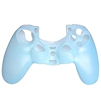 OSTENT Protective Silicone Gel Soft Case Cover Pouch Sleeve for Sony Playstation 4 PS4 Controller Color Light Blue