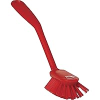 Vikan, Red Brush,Dish,Scraping Edge,Medium,11