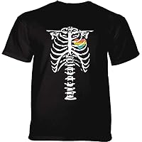 The Mountain Women's Pride Heart Skeleton Unisex T-Shirt Black