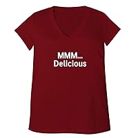 MMM…Delicious. - Adult Bella + Canvas B6035 Women's V-Neck T-Shirt