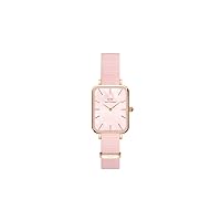 Daniel Wellington DW Watch, Women's Quadro 20x26, Coral Watch, Mother of Pearl, Pink Nato Bandwatch, Rose Gold, Square Shape, Stylish, Cute Watch, Popular Gift for Women, Simple Luxury Watch, rose