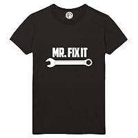 Mr Fix It Printed T-Shirt - Black - LT