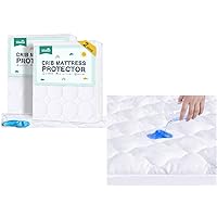 3 Pack Crib Mattress Protector Pad Waterproof, Absorbent & Noiseless Toddler Mattress Protector (Standard Size 52” x 28”)