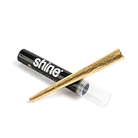 Shine Papers Gold King Size Cones Rolling Papers (1 Prerolled Cone) for Luxury Gifts with Natural Raw Hemp & 24k Paper