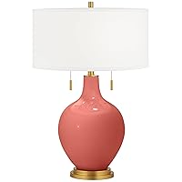 Color + Plus Coral Reef Toby Brass Accents Table Lamp