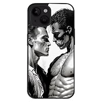 Black and White Picture of Two Men iPhone 14 Case - Adult Art Phone Case for iPhone 14 - Artwork iPhone 14 Case