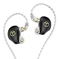 TRN ST7 2DD+5BA Hybrid in-Ear Earphone 2 Pins 10+6mm Coaxial Dual Moving Coil (Black,no mic)