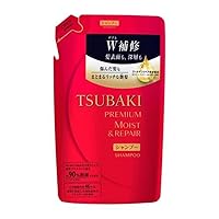 Tsubaki Premium Moist Shampoo (Refill) 330ml - Daily repair damaged hair from the core. Restore moisture and shine down to the tips.