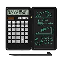 Calculator and Writing Pad 12-Digit Large LCD Display Desk Calculators with Repeated Writing Tablet for Basic Financial Office (Color : D)