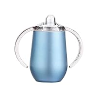 Baby Straw Cup Insulated Stainless Steel Sippy Cup Vacuum Double Wall Tumbler with Handles 300ml Water cup