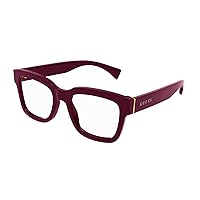 Gucci GG1138O 003 Eyeglasses Burgundy Full Rim Square Shape 52mm