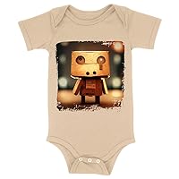 Robot Print Baby Jersey Bodysuit - Trendy Baby Bodysuit - Cute Design Baby One-Piece