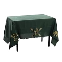 BLESSUME Church Altar Table Cloth Communion Table Runner 78.5 x 59 Inches (Green)