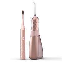 Burst Electric Toothbrush with Water Flosser Bundle, Rose Gold