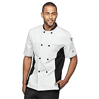 Men’s Chef Coat with Mesh Side Panels (S-3X, 6 Colors)