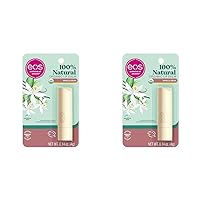 eos 100% Natural & Organic Lip Balm Stick- Vanilla Bean | Dermatologist Recommended for Sensitive Skin | All-Day Moisture Lip Care Products | 0.14 oz (Pack of 2)