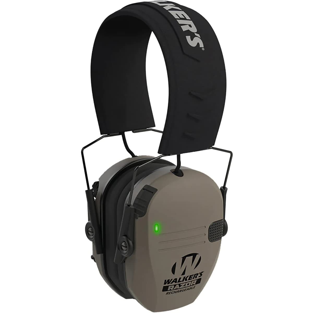 Walker's Unisex Razor Rechargeable Hunting Shooting Hearing Protection Noise Reduction Low-Profile Electronic Earmuffs