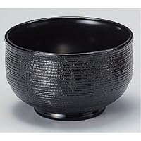 Sukeroku Rice Bowl, Black, 4.5 x 2.8 inches (11.5 x 7.2 cm), (7-172-9), ABS Resin, Restaurant, Inn, Lacquerware, Japanese Tableware, Restaurant, Commercial Use