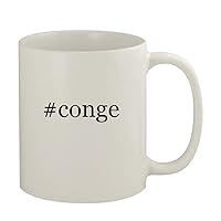 #conge - 11oz Ceramic White Coffee Mug, White