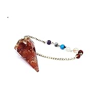 Jet Carnelian Orgone Pendulum 2 inch Crystal Therapy Healing Power Peace Prosperity Divine Gemstone The Healing Qualities & Metaphysical Properties are Excellent.