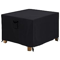 ABCCANOPY Ottoman Cover Upholstered Chair Cover Universal Furniture Cover Chair Cover Common Indoor and Outdoor Waterproof and Dustproof 28x28x17 Black