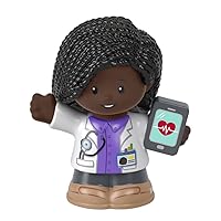 Fisher-Price Replacement Part Little People Hospital Playset HBW65 - Replacement African-American Female Doctor Dressed in White Coat and Carrying Patient Chart