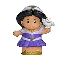 Replacement Part for Fisher-Price Little People Princess Jasmine & Friends Buddy Pack - DFP65 ~ Replacement Jasmine Figure in Purple Dress and Holding White Bird