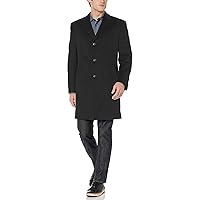 Michael Kors Men's Madison Top Coat, Solid Black, 38S