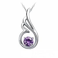 Silver Plated Necklace 925 Pendant Angel Wing Clavicle Chain Female Eight Heart Eight Diamond Single Pendant Jewelry