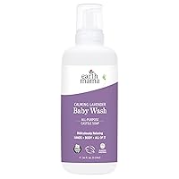 Calming Lavender Baby Wash Liquid Foaming Hand Soap Refill, Organic All-Purpose Lavender Body Wash for Sensitive Skin, Castile Soap with Coconut Oil, Shea Butter, Calendula, & Aloe, 34Fl Oz