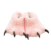 TONWHAR Animal Paw Claw Shoes Fuzzy Faux Fur Warm Novelty Costume Slippers