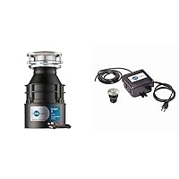 InSinkErator Garbage Disposal with Power Cord, Badger 5, Standard Series, 1/2 HP Continuous Feed, Black & STS-OOSN Garbage-disposals, Satin Nickel
