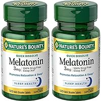 Melatonin 3 mg, 120 Quick Dissolve Tablets (Pack of 2)