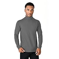 Barabas Men's Turtleneck Ribbed Solid Color Basic Sweater LS2100 Charcoal 5XL
