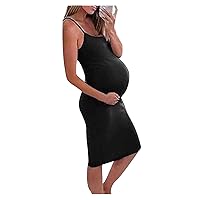 Womens Dresses Formal Plus Size,New Women's Sling Dress Solid Color Sexy Pregnant Women's Sling Dress Casual Dr