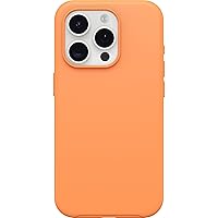 OtterBox iPhone 15 Pro (Only) Symmetry Series Case - SUNSTONE (Orange), snaps to MagSafe, ultra-sleek, raised edges protect camera & screen