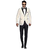 Men's Suit Two Pieces One Button Shawl Lapel Evening Tuxedos Wedding Grooms