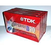 TDK Superior Normal Bias D90 IEC I / Type I For Everyday Recording Audio Cassette Tapes - 4 Pack