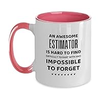 An Awesome Estimator Two Tone Coffee Mug Best Funny Appreciation Humor Project Cost Construction Promotion Gag Gift Ideas For Men Women Friend Coworker Graduation Birthday Christmas Retirement Cup