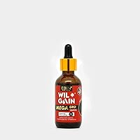 Mega Gro Hair Oil | Black Cumin Seed Oil + Pumpkin Seed Oil + Vitamin E Oil | Triple the Strength, Triple the Benefit | 100% Natural Oil Wil+Gain Mega Gro Hair Oil 2oz/ 60ml (Balancing/Rejuvenating)