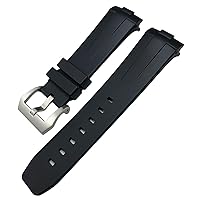 24mm Black Green Nature Soft Silicone Rubber Watchband Fit for Panerai PAM00111/441 Strap Butterfly Buckle Waterproof Bracelet