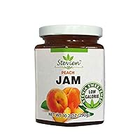 Stevien Sweet Peach Jam No Added Sugar - Keto and Diabetic Friendly, Vegan, Gluten Free, Made with Real Fruit - Sweetened with Organic Stevia