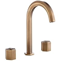 Sink Faucet,Stainless Hot and Cold Basin Faucet Square Basin Mixer Tap on Deck Bathroom Faucet/Vfjuo