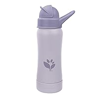 Sprout Ware® Straw Bottle 10oz., 6mo+, Plant-Plastic, Platinum-Cured Silicone, Dishwasher Safe, Grows with Baby, Tested for Hormones - Plum