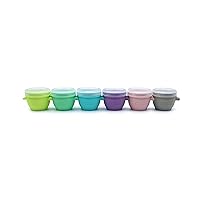 melii Snap & Go Baby Food Storage Containers with lids, Snack Containers, Freezer Safe, 2 oz - 6 Pack, Silicone