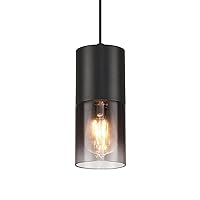 Black Kitchen Island Pendant Light Industrial Black Glass Pendant Lamp E26 Bulbs Farmhouse Chandelier Fixtures with 59