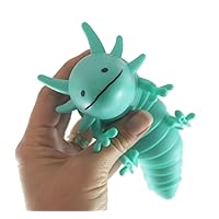 1 Teal Axolotl Fidget - Large Wiggle Articulated Jointed Moving Axolotyl Toy - Unique Gift, Lover, Decoration (1 Teal)
