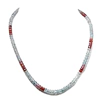 Genuine Multi Sapphire Rondell Beads Strand Necklace- 16, Multi-Color Gemstone Beads 5X5X3 mm